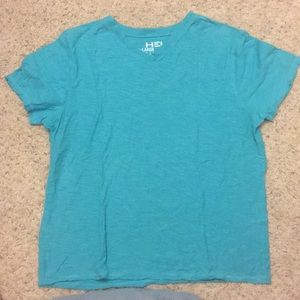 Juniors men’s teal v neck shirt